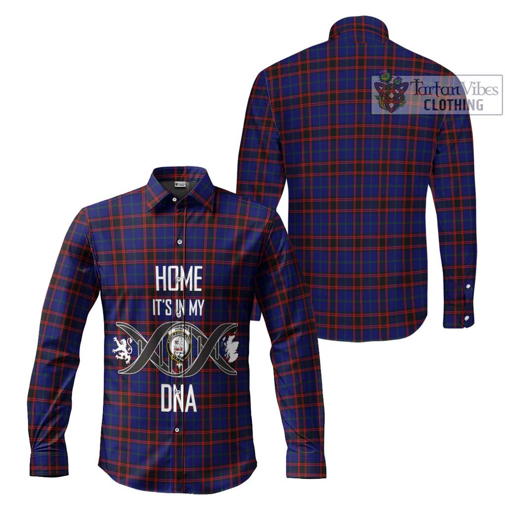 Home Modern Tartan Long Sleeve Button Shirt with Family Crest DNA In Me Style Men's Shirt - Tartanvibesclothing Shop