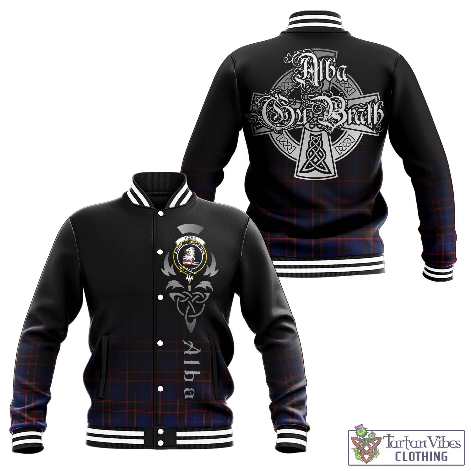 Tartan Vibes Clothing Home Modern Tartan Baseball Jacket Featuring Alba Gu Brath Family Crest Celtic Inspired