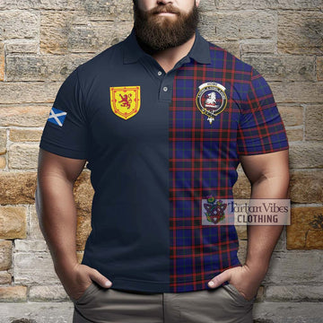 Home Modern Tartan Polo Shirt Alba with Scottish Lion Royal Arm Half Style