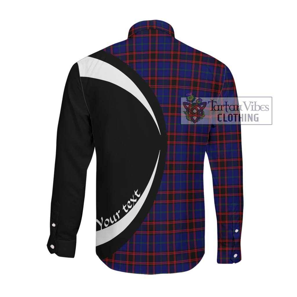 Home Modern Tartan Long Sleeve Button Up with Family Crest Circle Style Men's Shirt - Tartan Vibes Clothing