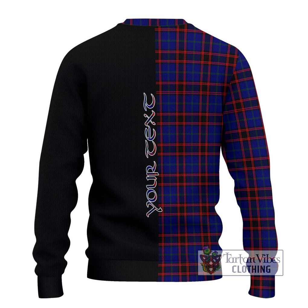 Home Modern Tartan Knitted Sweater with Family Crest and Half Of Me Style - Tartanvibesclothing Shop