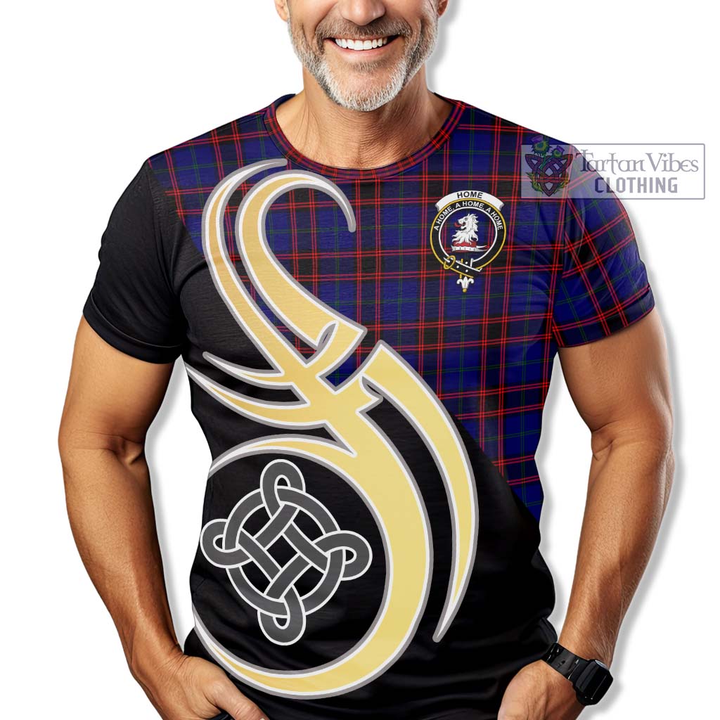 Tartan Vibes Clothing Home Modern Tartan T-Shirt with Family Crest and Celtic Symbol Style