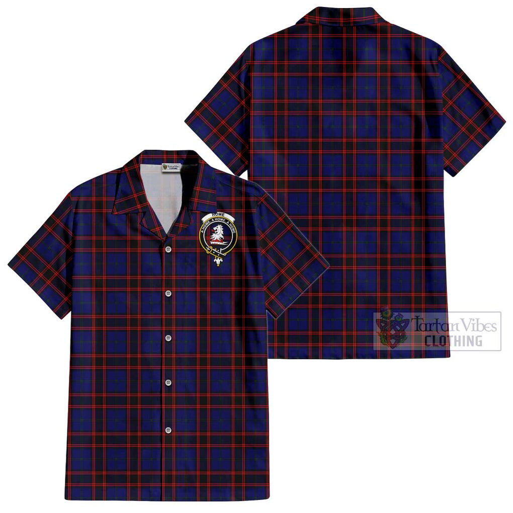 Home Modern Tartan Cotton Hawaiian Shirt with Family Crest Kid - Tartan Vibes Clothing