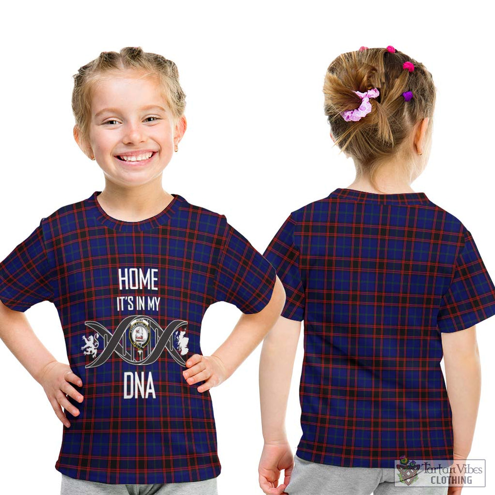 Home Modern Tartan Kid T-Shirt with Family Crest DNA In Me Style - Tartanvibesclothing Shop