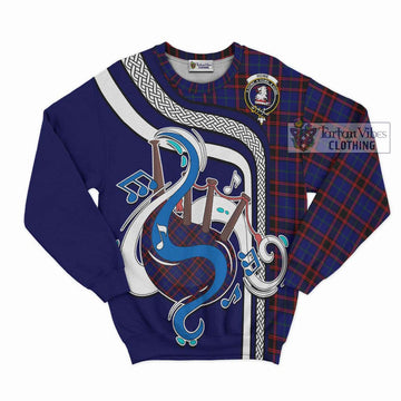 Home Modern Tartan Sweatshirt with Epic Bagpipe Style