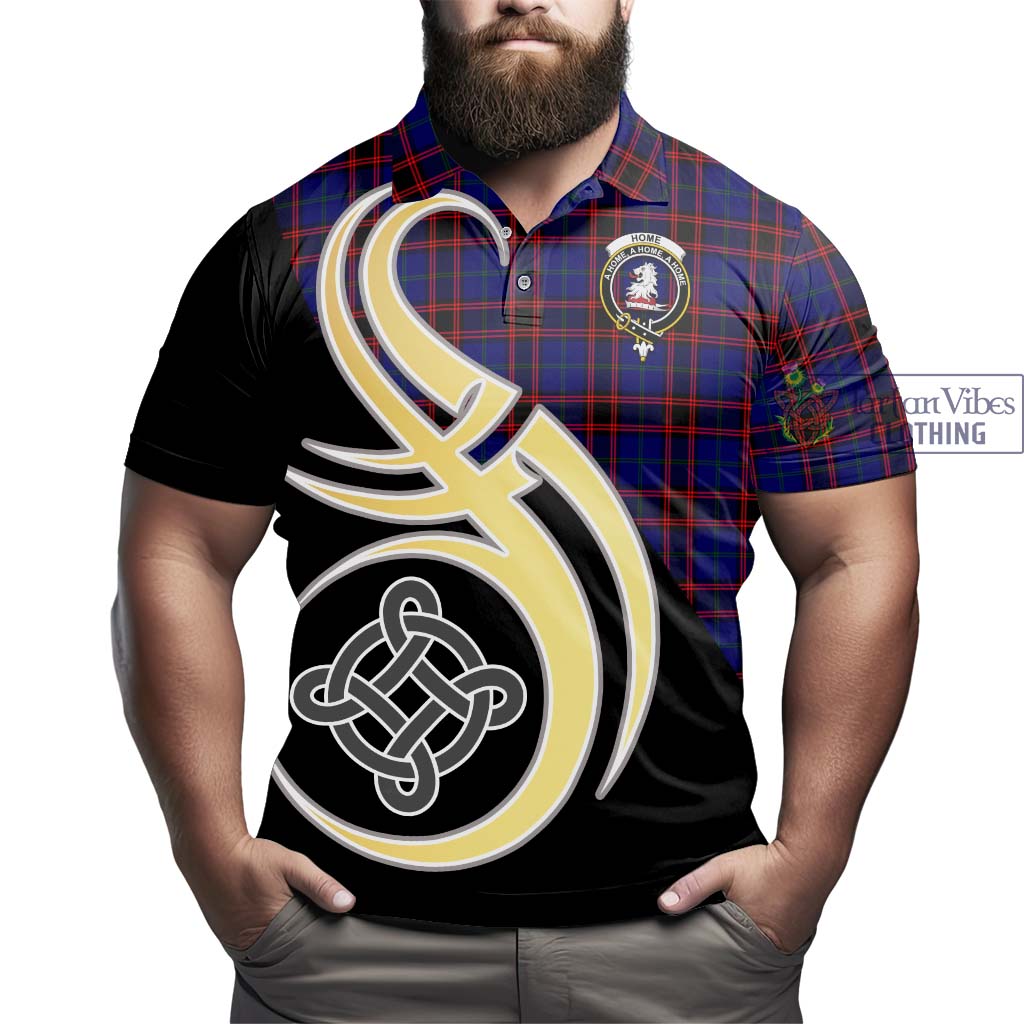 Home Modern Tartan Polo Shirt with Family Crest and Celtic Symbol Style - Tartan Vibes Clothing