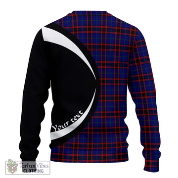 Home Modern Tartan Ugly Sweater with Family Crest Circle Style