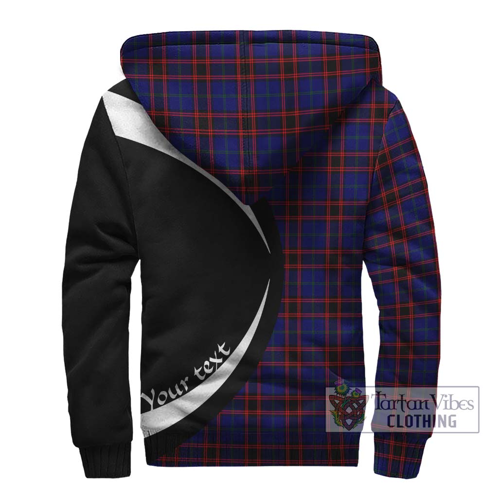 Home Modern Tartan Sherpa Hoodie with Family Crest Circle Style - Tartan Vibes Clothing