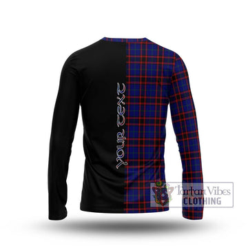 Home Modern Tartan Long Sleeve T-Shirt with Family Crest and Half Of Me Style