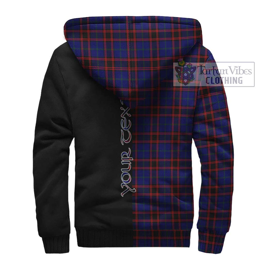 Home Modern Tartan Sherpa Hoodie with Family Crest and Half Of Me Style - Tartanvibesclothing Shop