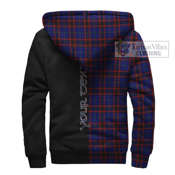 Home Modern Tartan Sherpa Hoodie with Family Crest and Half Of Me Style