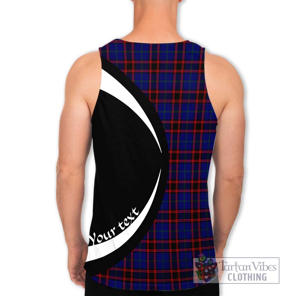 Home Modern Tartan Men's Tank Top with Family Crest Circle Style - Tartan Vibes Clothing