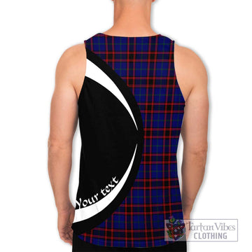 Home Modern Tartan Men's Tank Top with Family Crest Circle Style