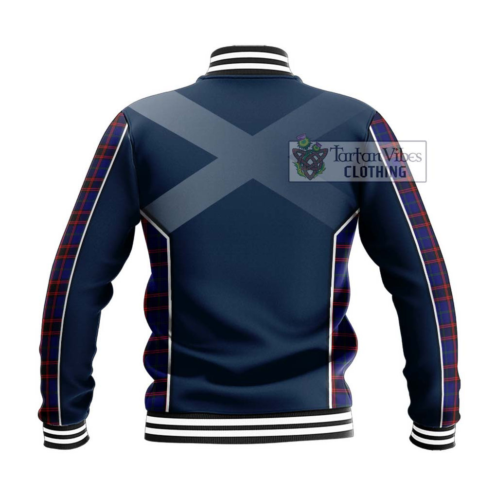 Home Modern Tartan Baseball Jacket with Family Crest and Lion Rampant Vibes Sport Style - Tartan Vibes Clothing