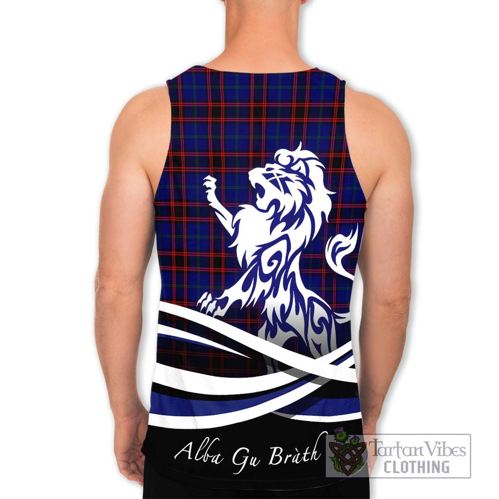 Home Modern Tartan Men's Tank Top with Alba Gu Brath Regal Lion Emblem - Tartanvibesclothing Shop