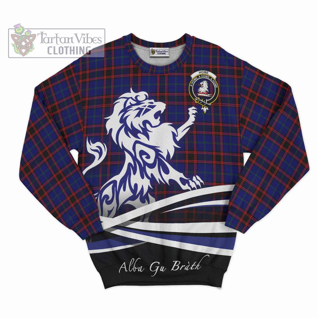 Home Modern Tartan Sweatshirt with Alba Gu Brath Regal Lion Emblem - Tartanvibesclothing Shop