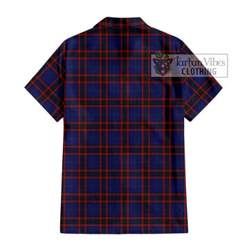 Home Modern Tartan Short Sleeve Button Shirt with Family Crest DNA In Me Style