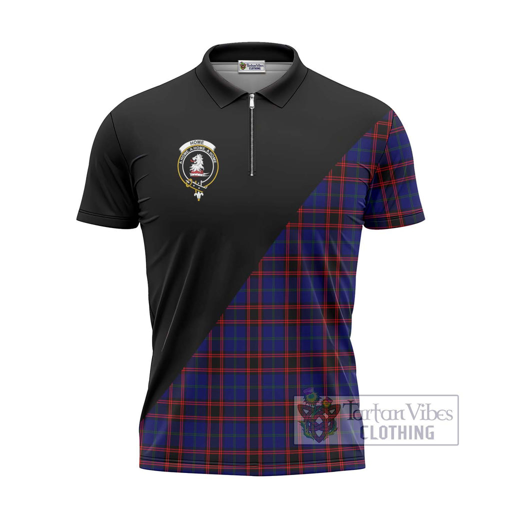 Home Modern Tartan Zipper Polo Shirt with Family Crest and Military Logo Style - Tartanvibesclothing Shop