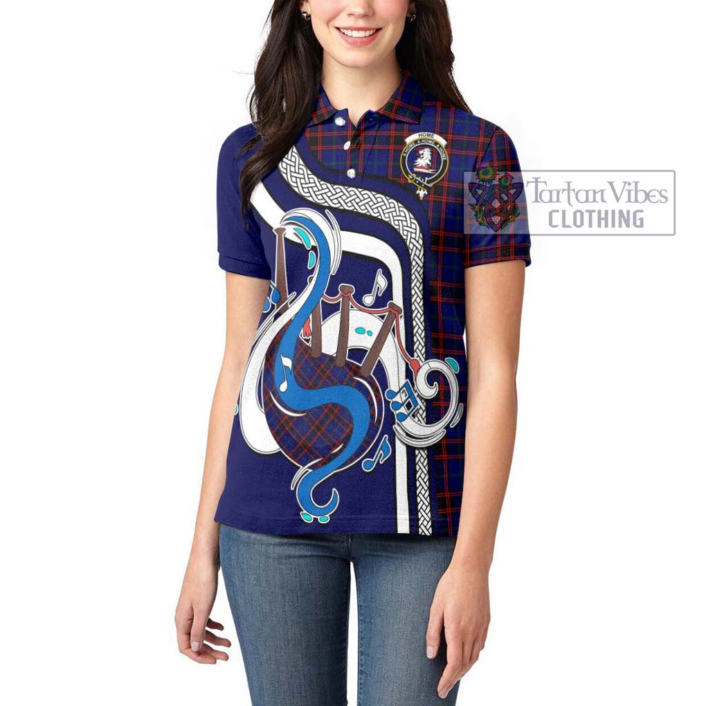 Home Modern Tartan Women's Polo Shirt with Epic Bagpipe Style - Tartanvibesclothing Shop