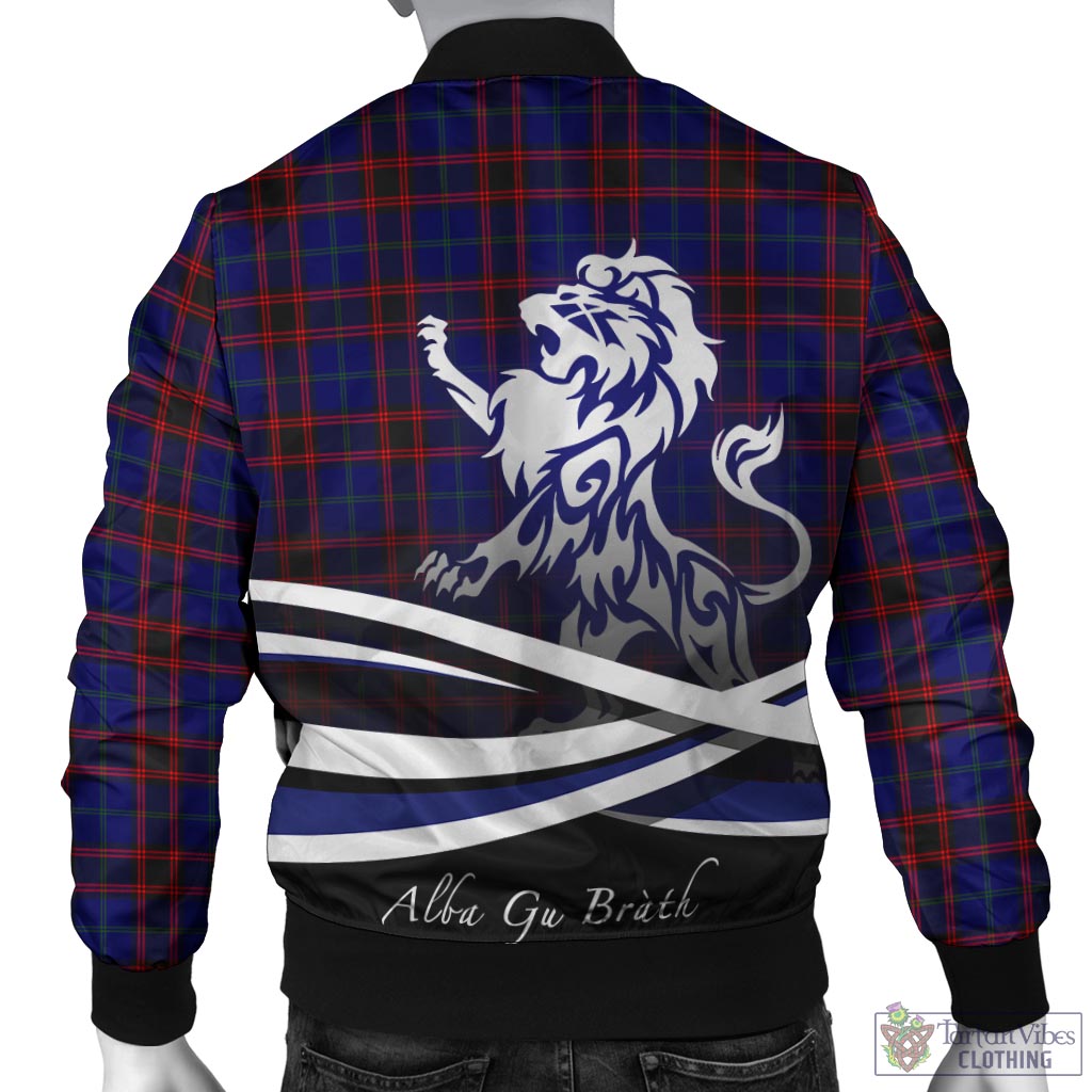 Tartan Vibes Clothing Home Modern Tartan Bomber Jacket with Alba Gu Brath Regal Lion Emblem