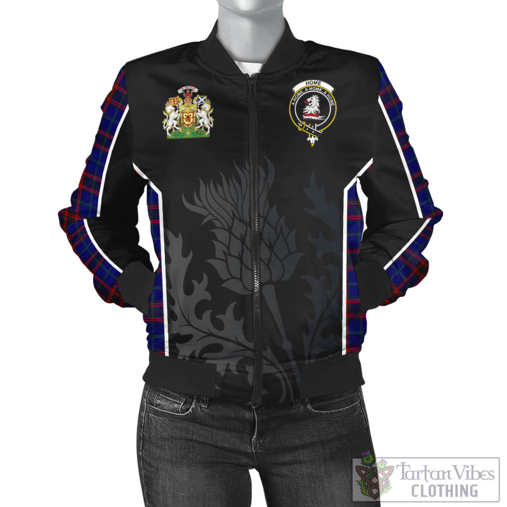 Tartan Vibes Clothing Home Modern Tartan Bomber Jacket with Family Crest and Scottish Thistle Vibes Sport Style