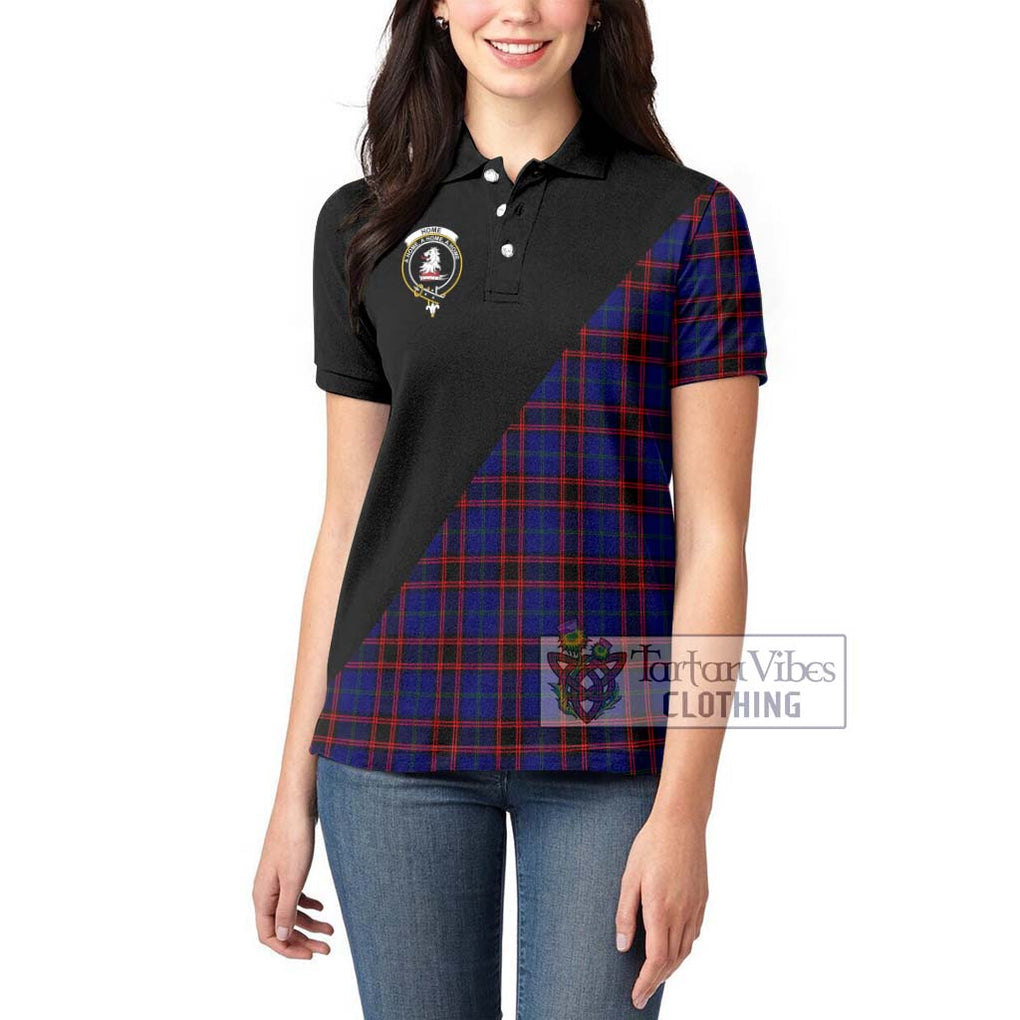 Home Modern Tartan Women's Polo Shirt with Family Crest and Military Logo Style - Tartanvibesclothing Shop