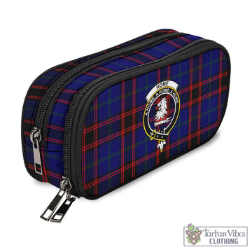 Home Modern Tartan Pen and Pencil Case with Family Crest