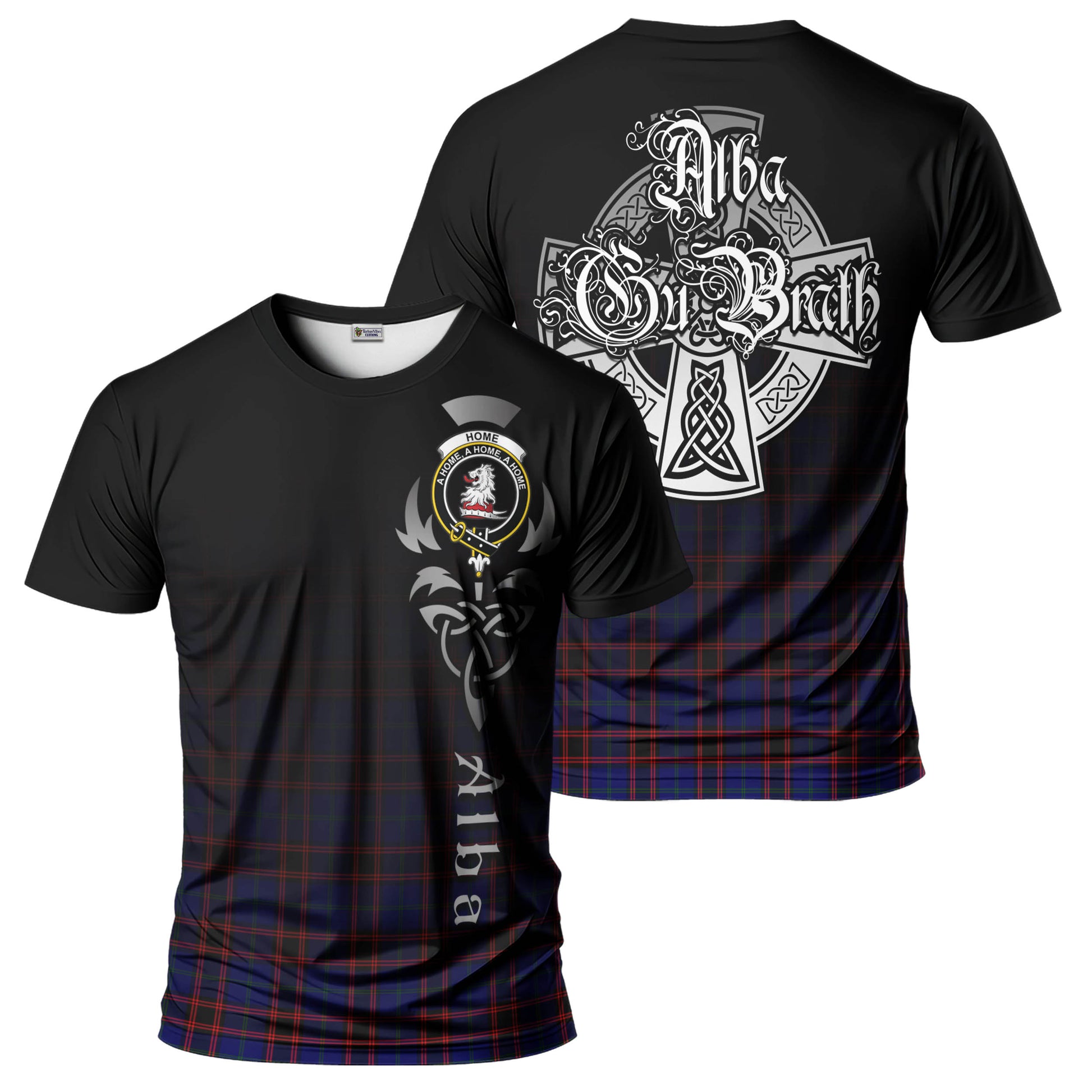 Tartan Vibes Clothing Home Modern Tartan T-Shirt Featuring Alba Gu Brath Family Crest Celtic Inspired