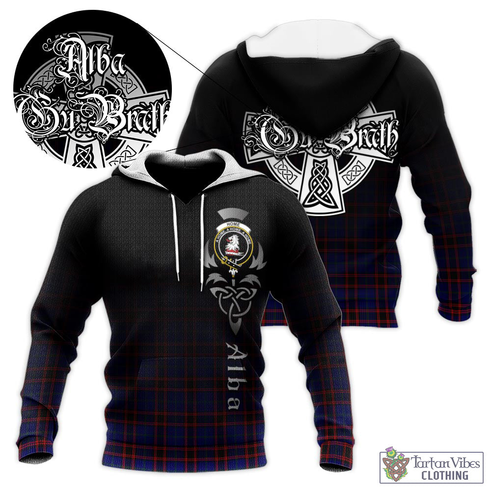 Tartan Vibes Clothing Home Modern Tartan Knitted Hoodie Featuring Alba Gu Brath Family Crest Celtic Inspired