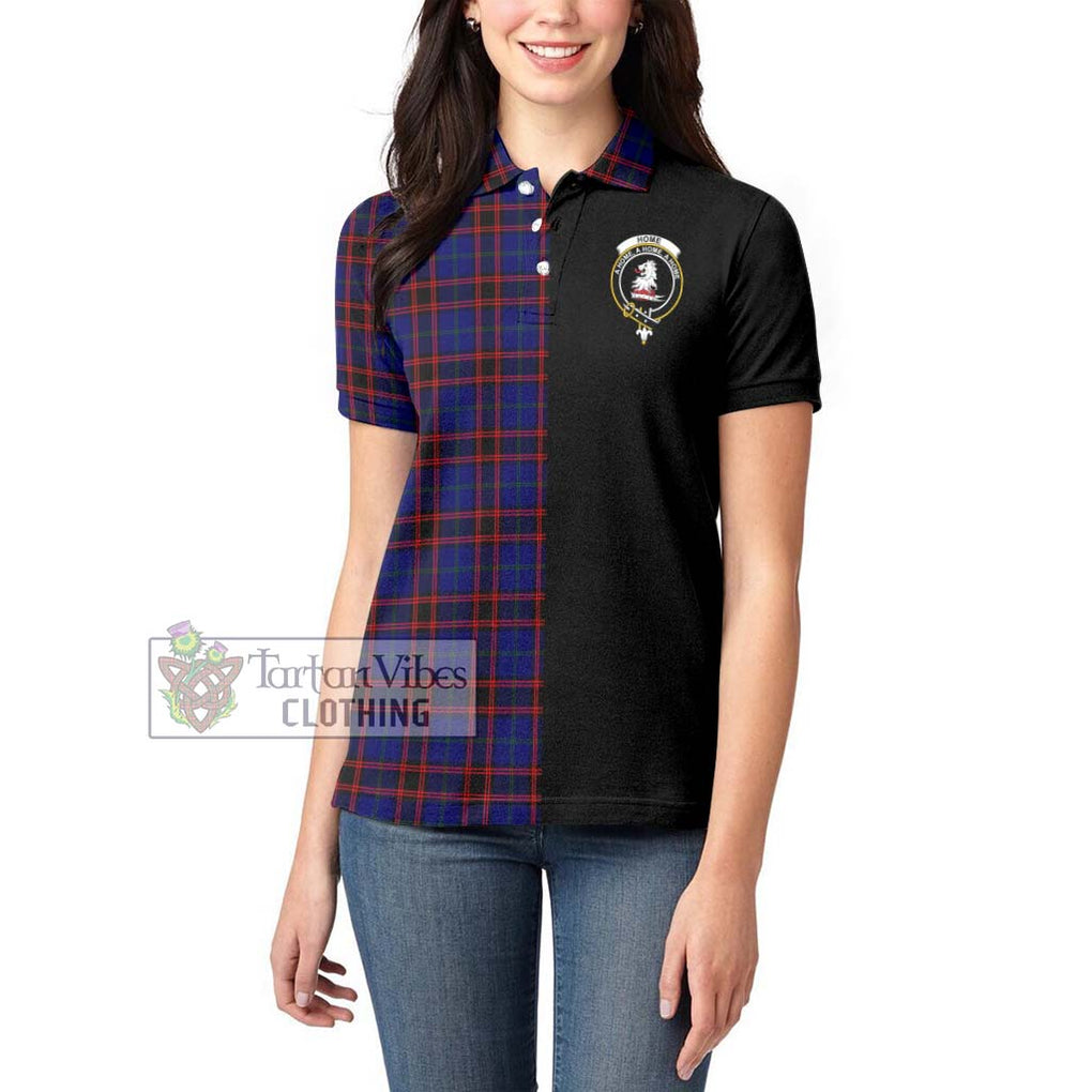 Home Modern Tartan Women's Polo Shirt with Family Crest and Half Of Me Style - Tartanvibesclothing Shop