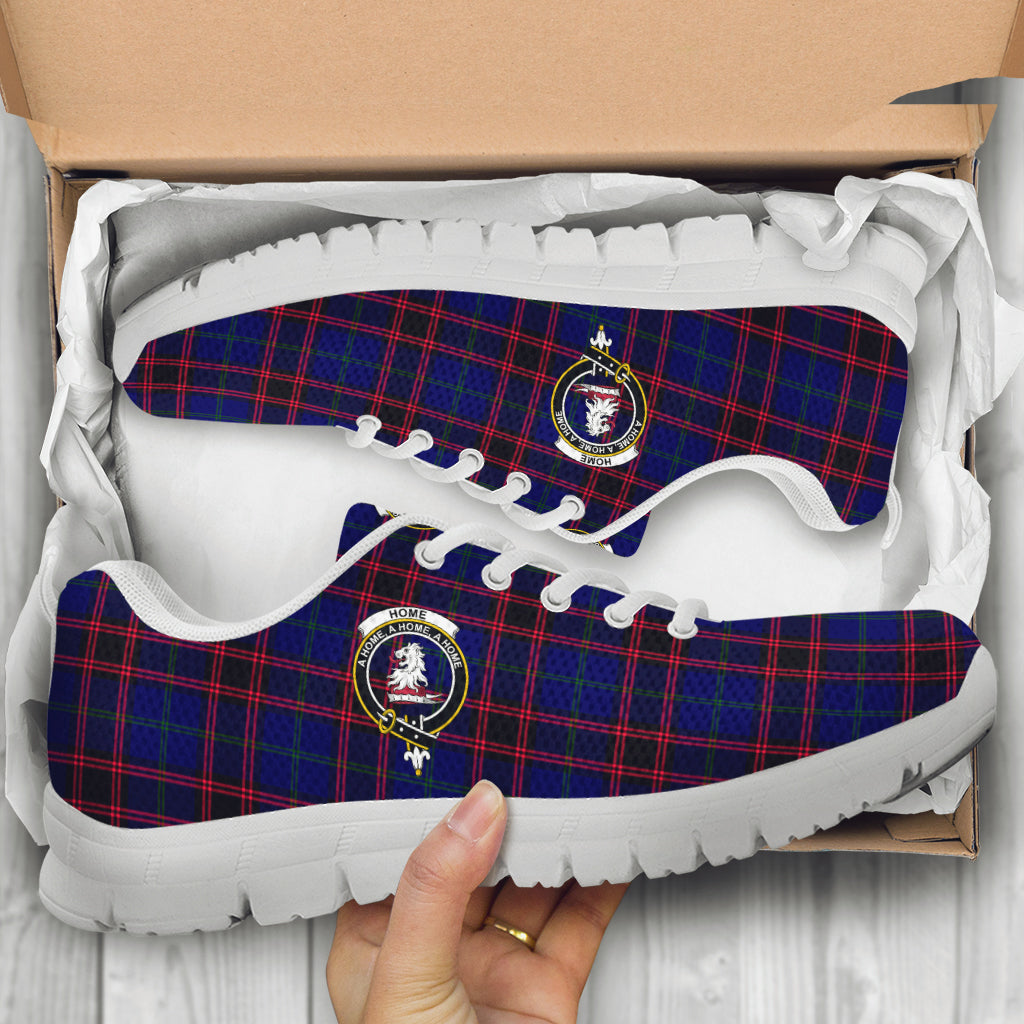 Home Modern Tartan Sneakers with Family Crest - Tartan Vibes Clothing