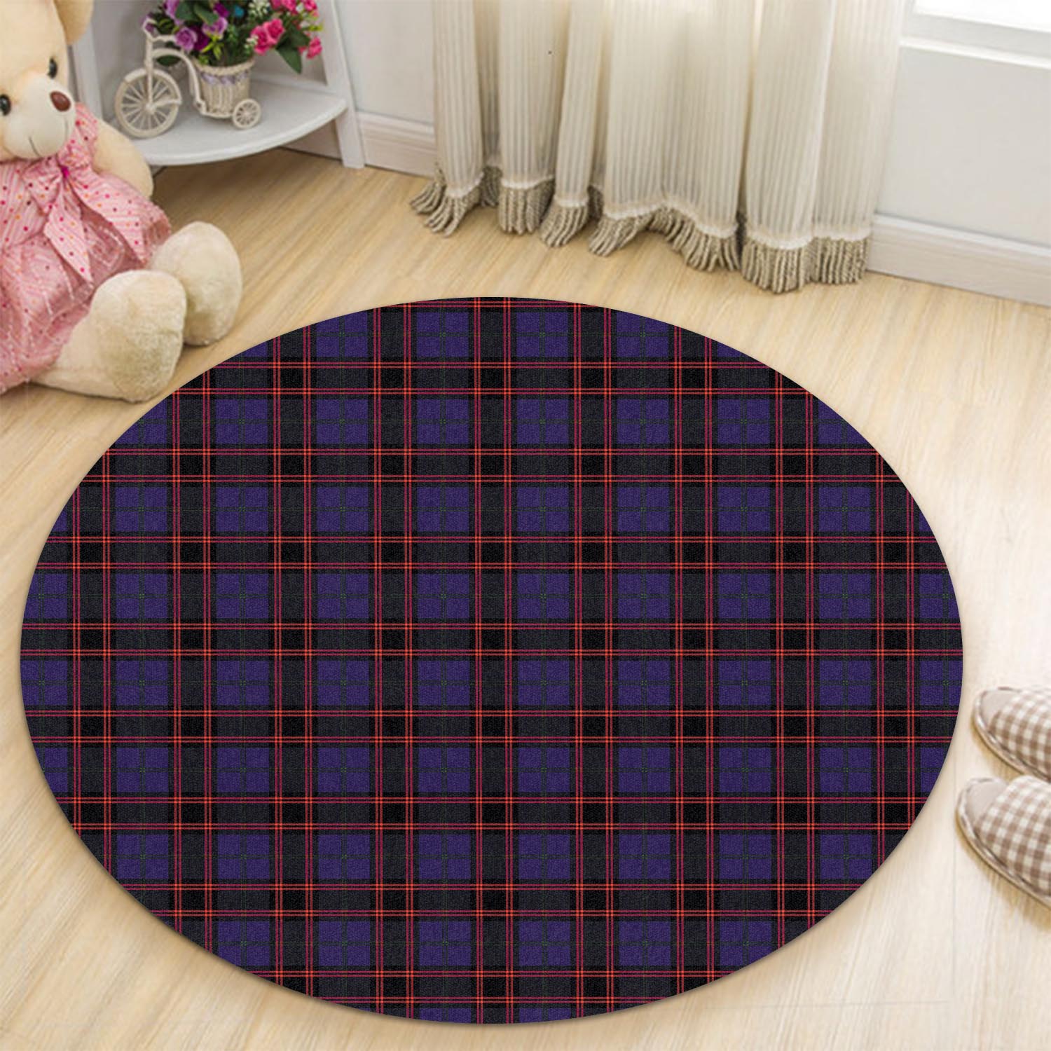 home-modern-tartan-round-rug