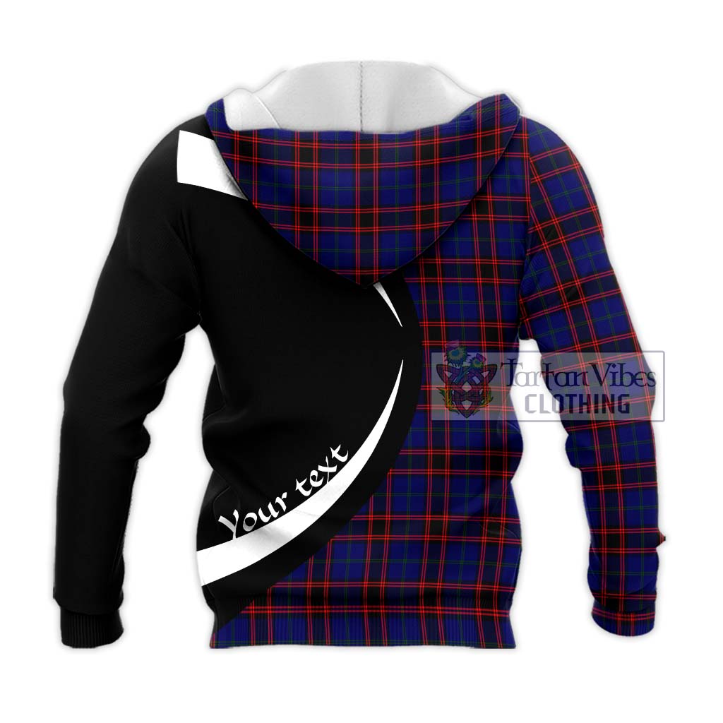 Home Modern Tartan Knitted Hoodie with Family Crest Circle Style - Tartan Vibes Clothing