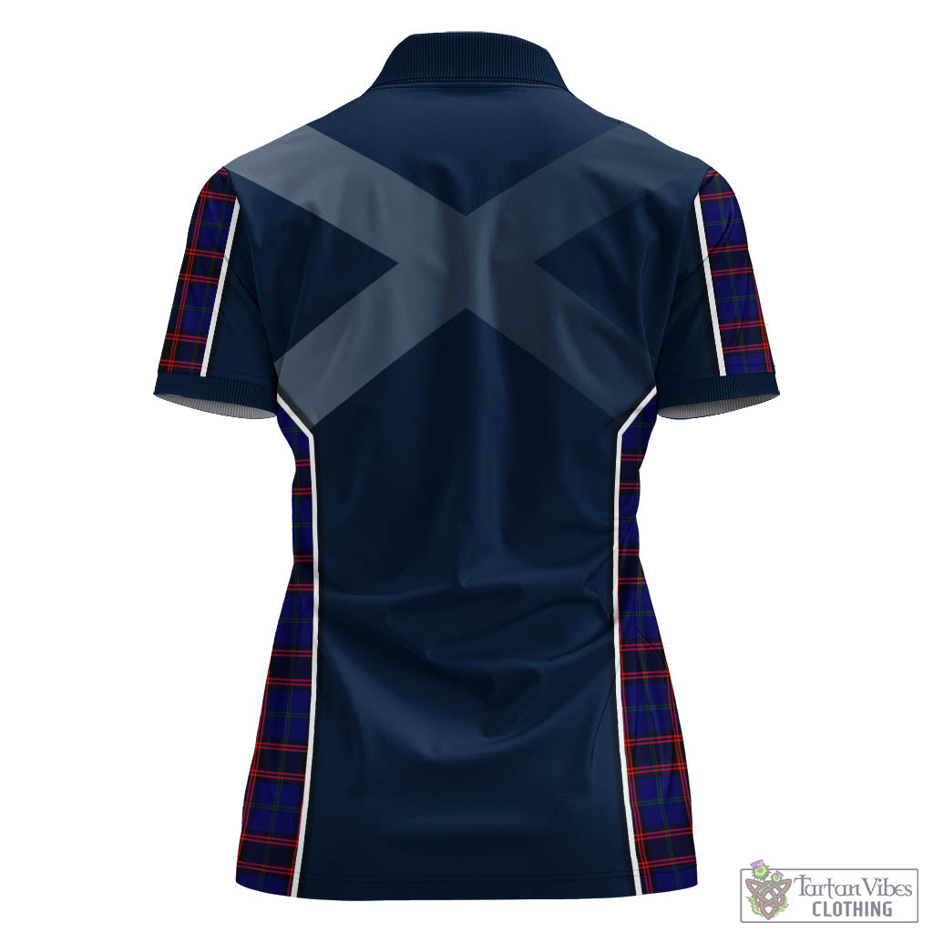 Home Modern Tartan Women's Polo Shirt with Family Crest and Lion Rampant Vibes Sport Style - Tartan Vibes Clothing