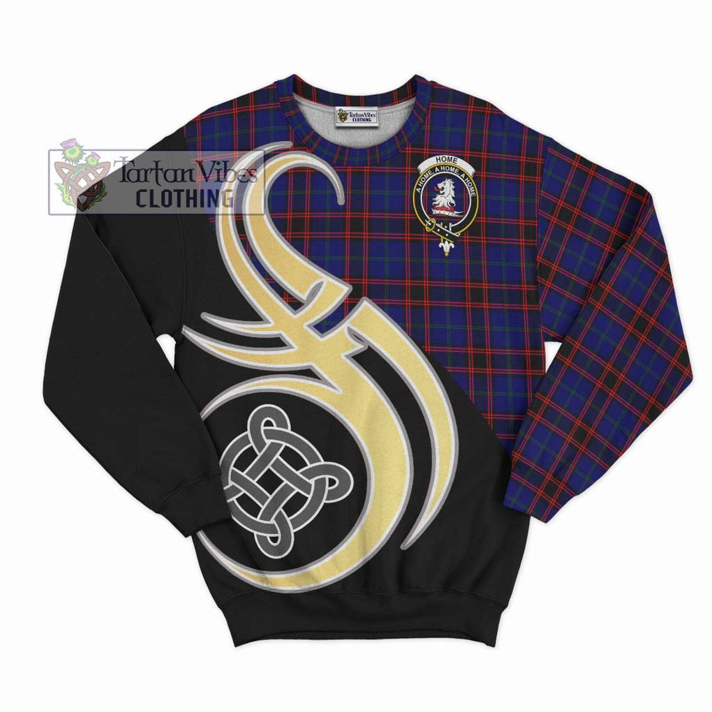 Home Modern Tartan Sweatshirt with Family Crest and Celtic Symbol Style - Tartan Vibes Clothing