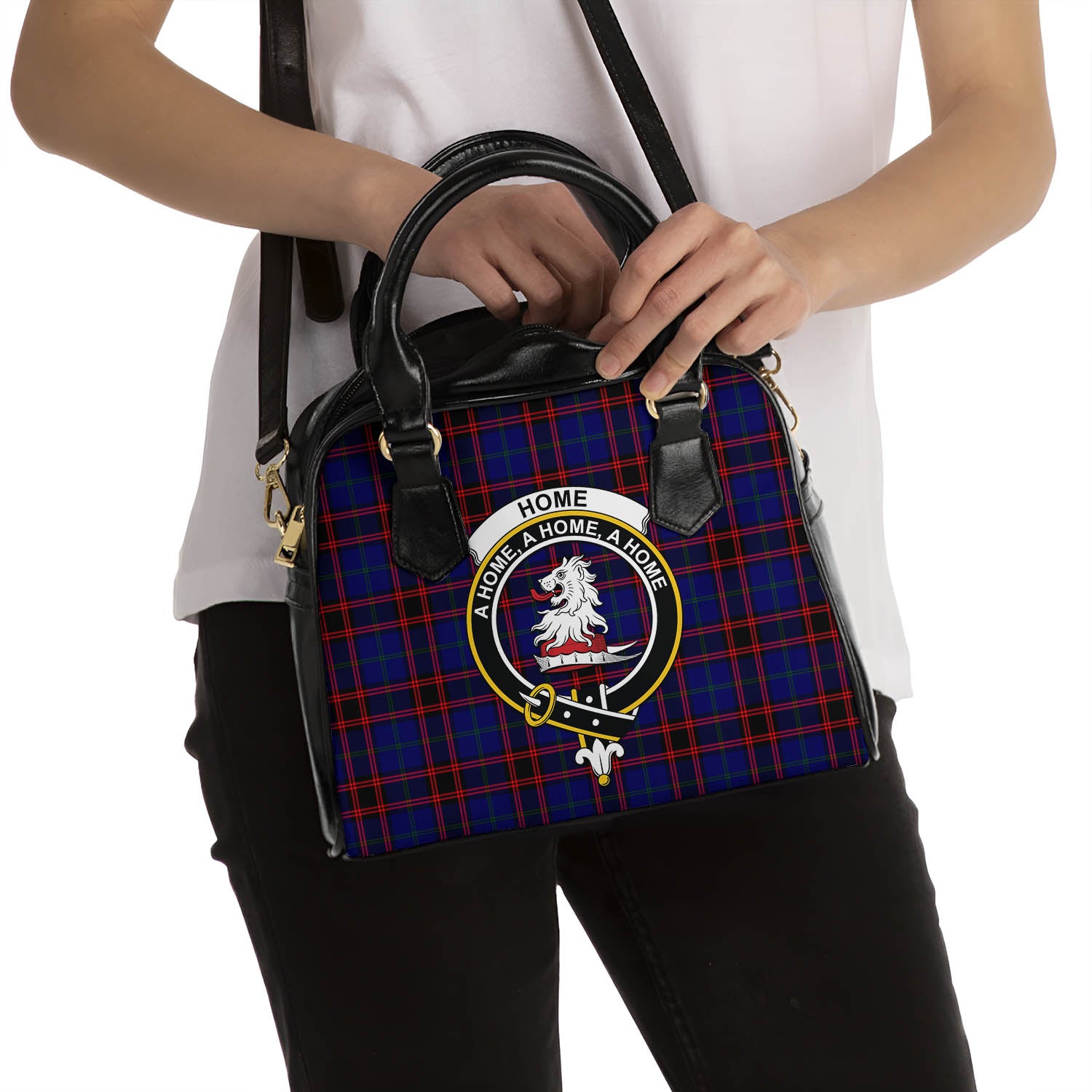 Home Modern Tartan Shoulder Handbags with Family Crest - Tartanvibesclothing