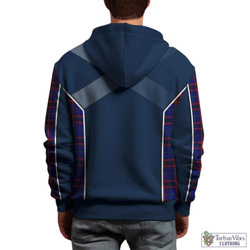 Home Modern Tartan Hoodie with Family Crest and Lion Rampant Vibes Sport Style