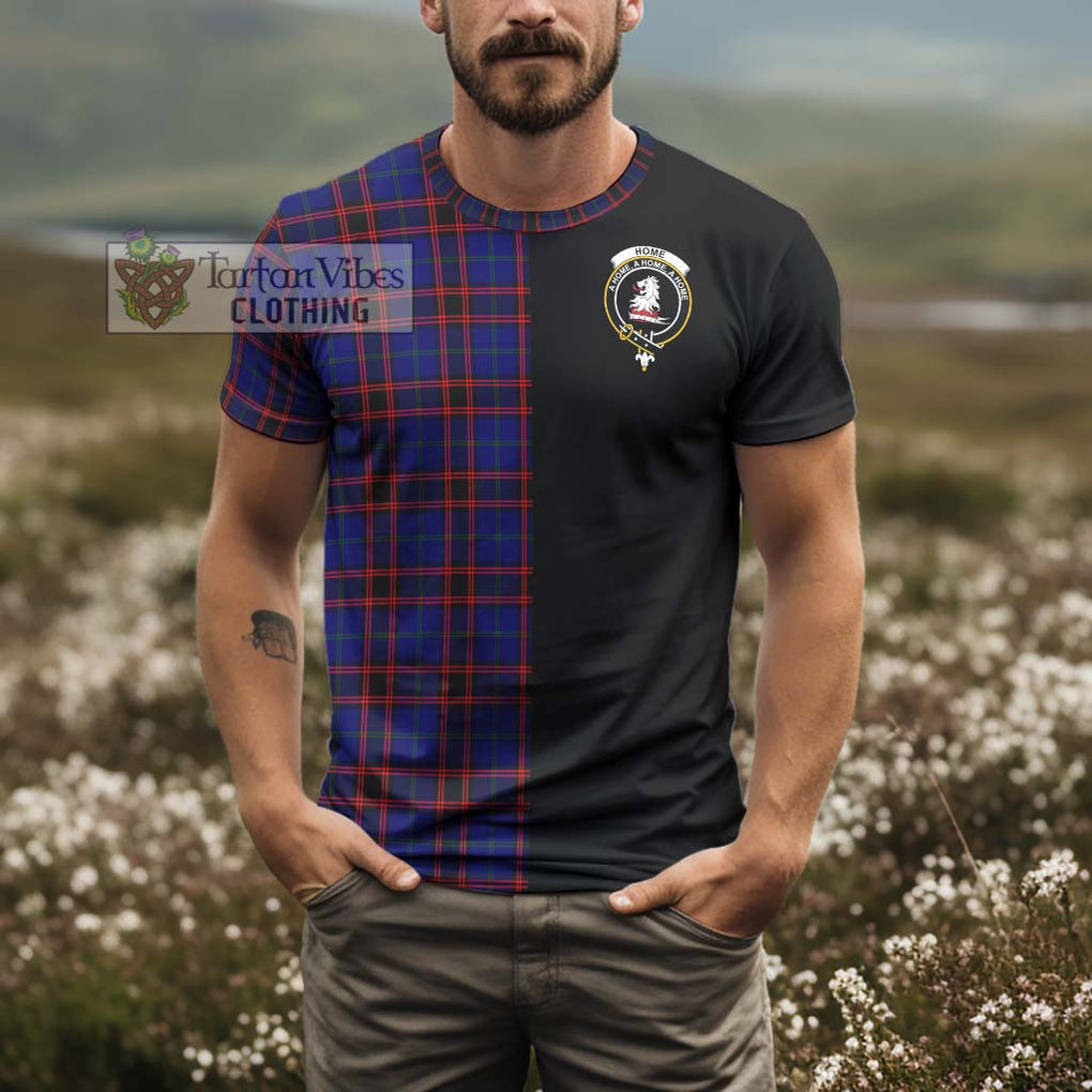 Home Modern Tartan T-Shirt with Family Crest and Half Of Me Style - Tartanvibesclothing Shop