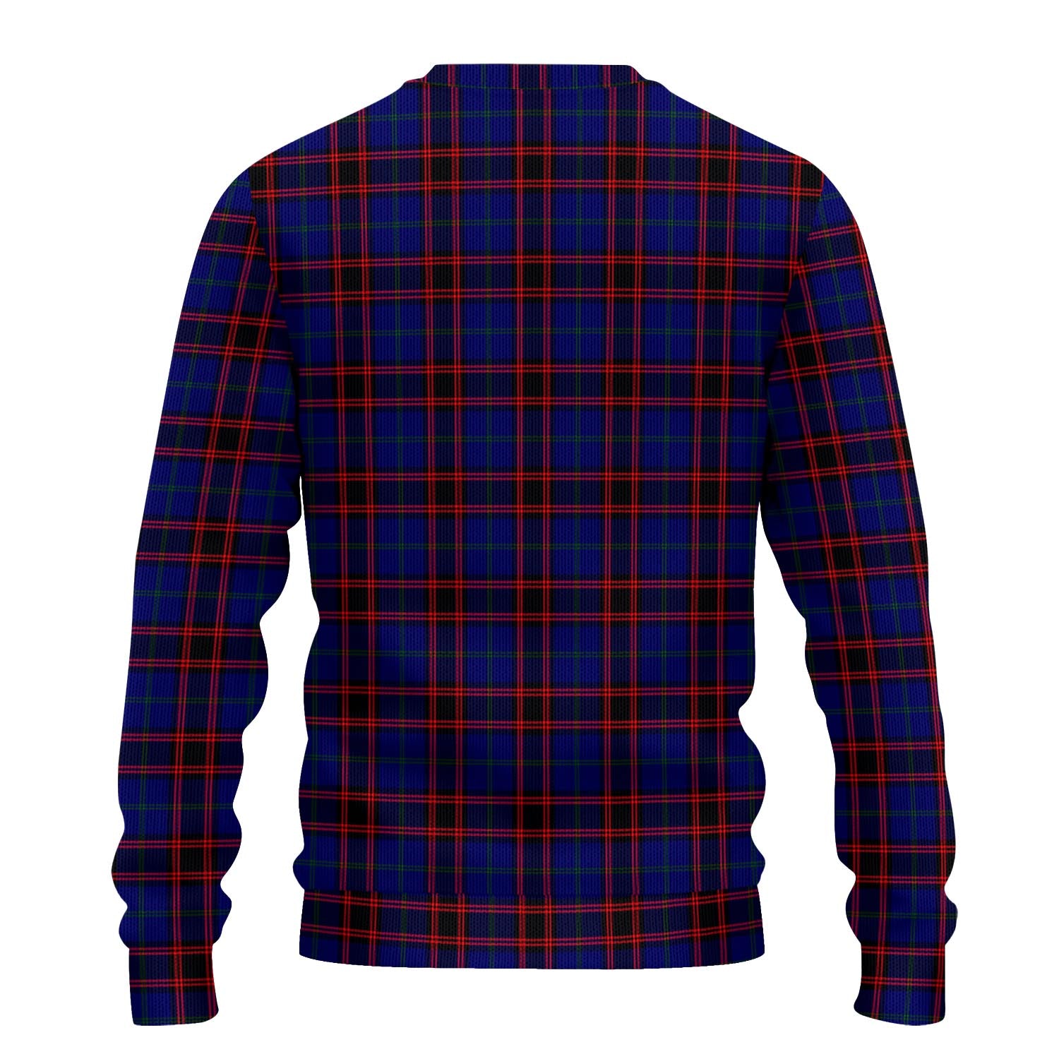 Home Modern Tartan Knitted Sweater with Family Crest - Tartanvibesclothing