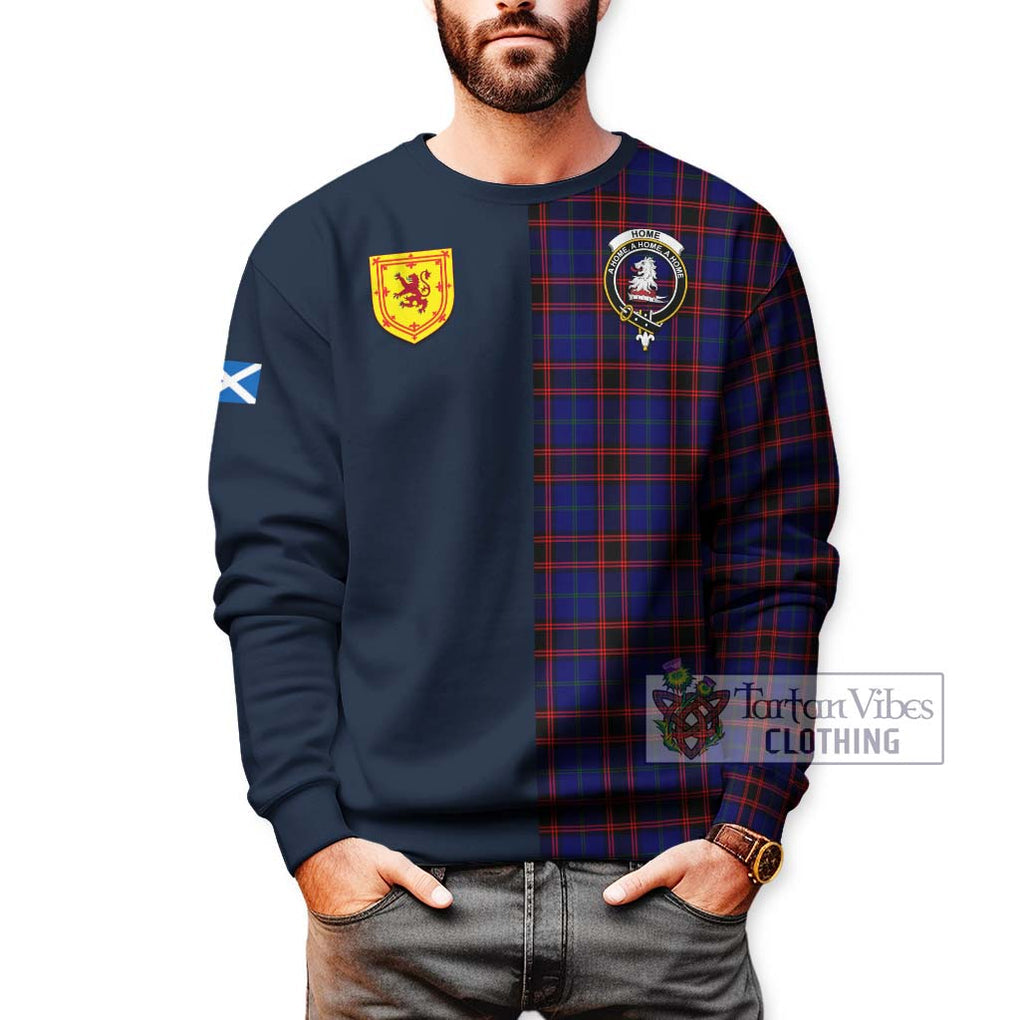 Tartan Vibes Clothing Home Modern Tartan Sweatshirt with Scottish Lion Royal Arm Half Style