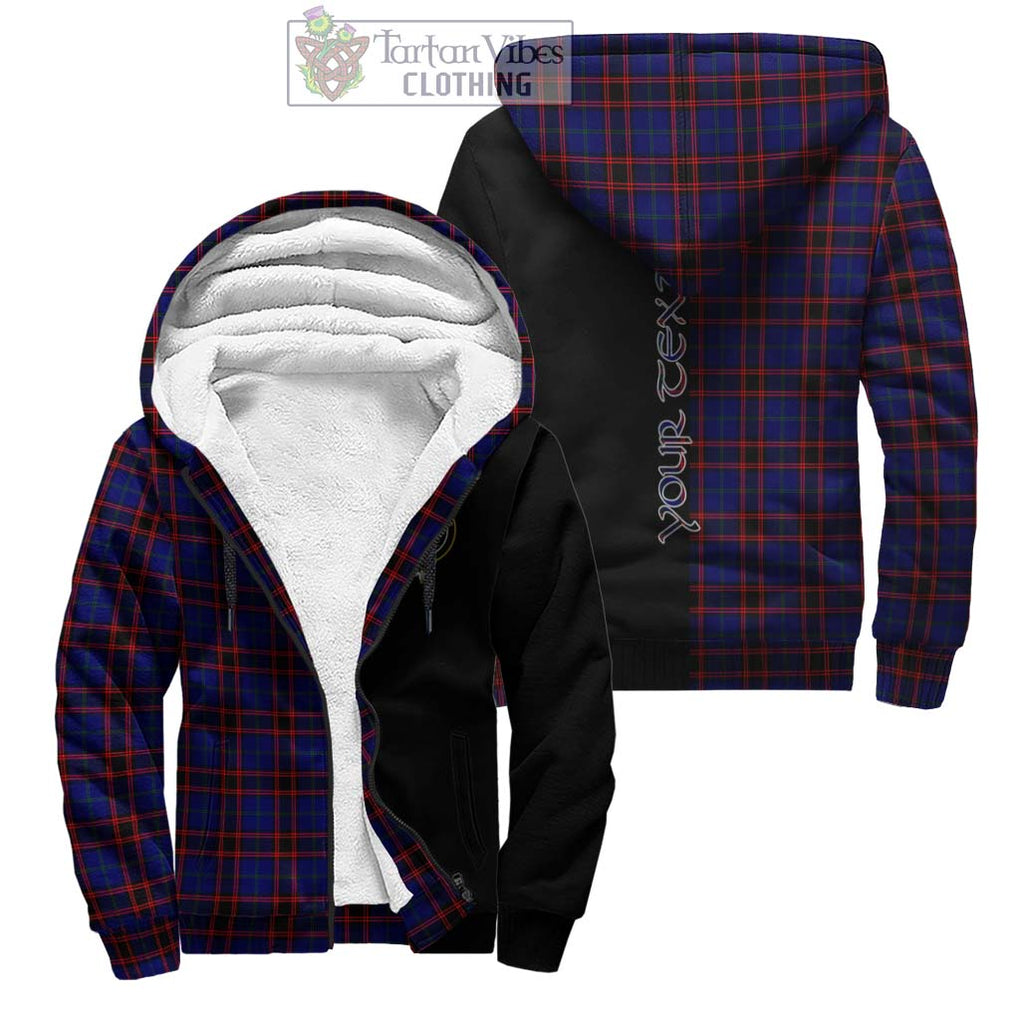 Home Modern Tartan Sherpa Hoodie with Family Crest and Half Of Me Style Unisex - Tartanvibesclothing Shop