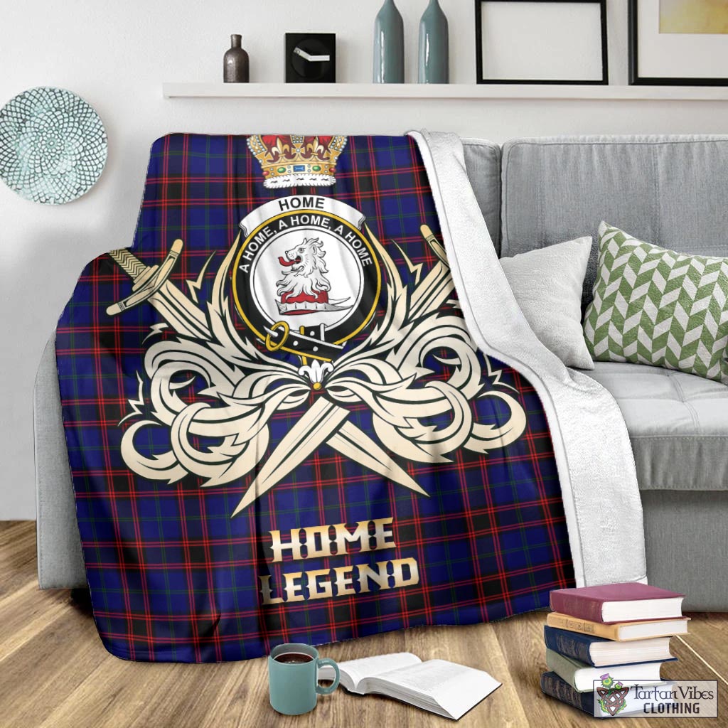 Tartan Vibes Clothing Home Modern Tartan Blanket with Clan Crest and the Golden Sword of Courageous Legacy