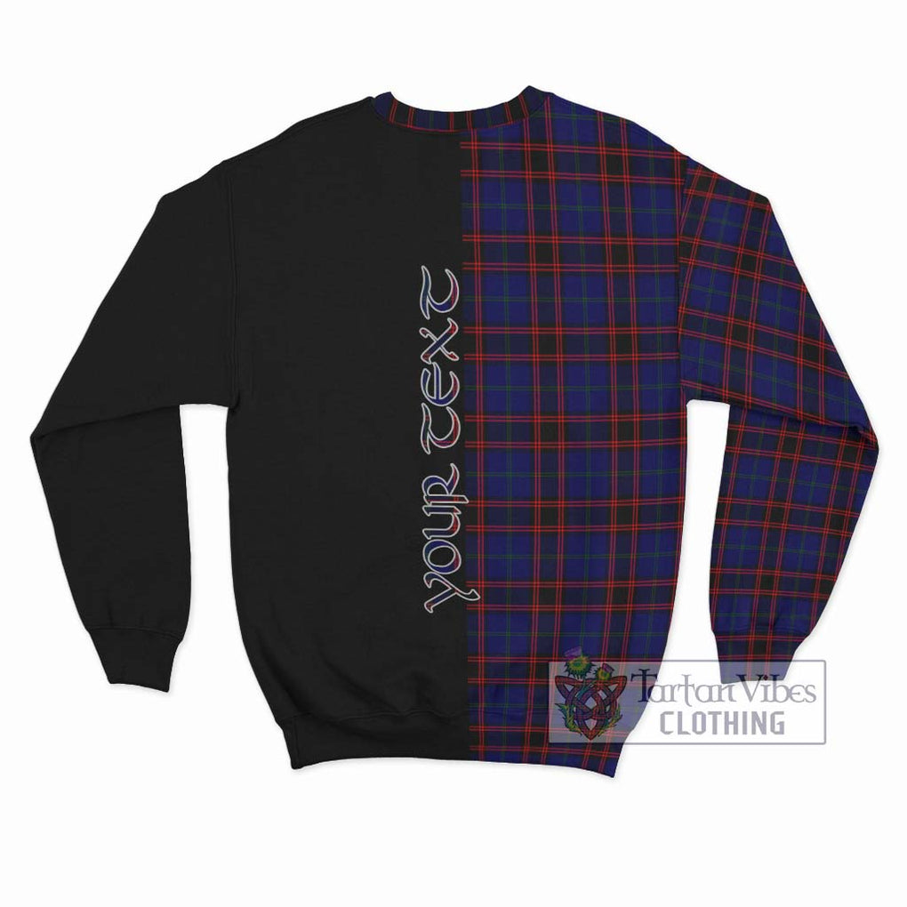 Home Modern Tartan Sweatshirt with Family Crest and Half Of Me Style - Tartanvibesclothing Shop