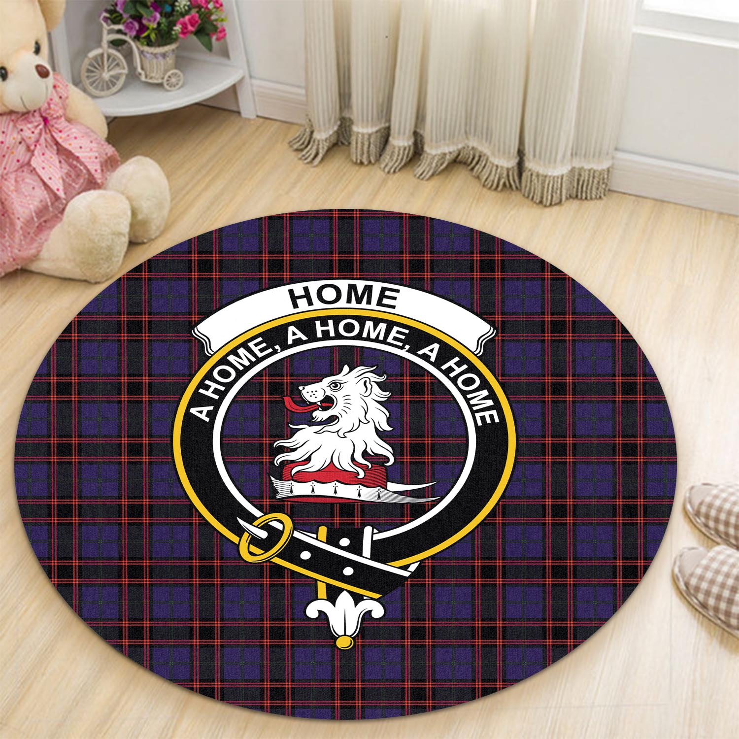 home-modern-tartan-round-rug-with-family-crest