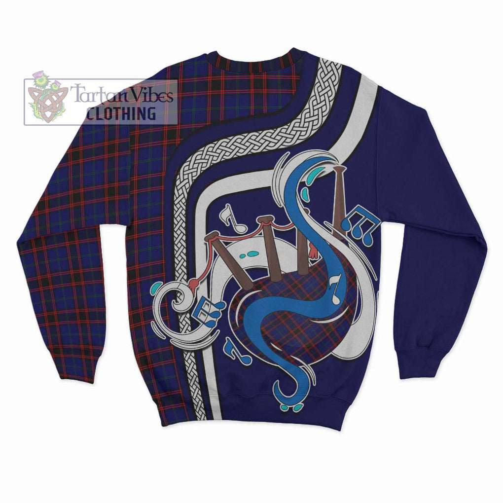 Tartan Vibes Clothing Home Modern Tartan Sweatshirt with Epic Bagpipe Style