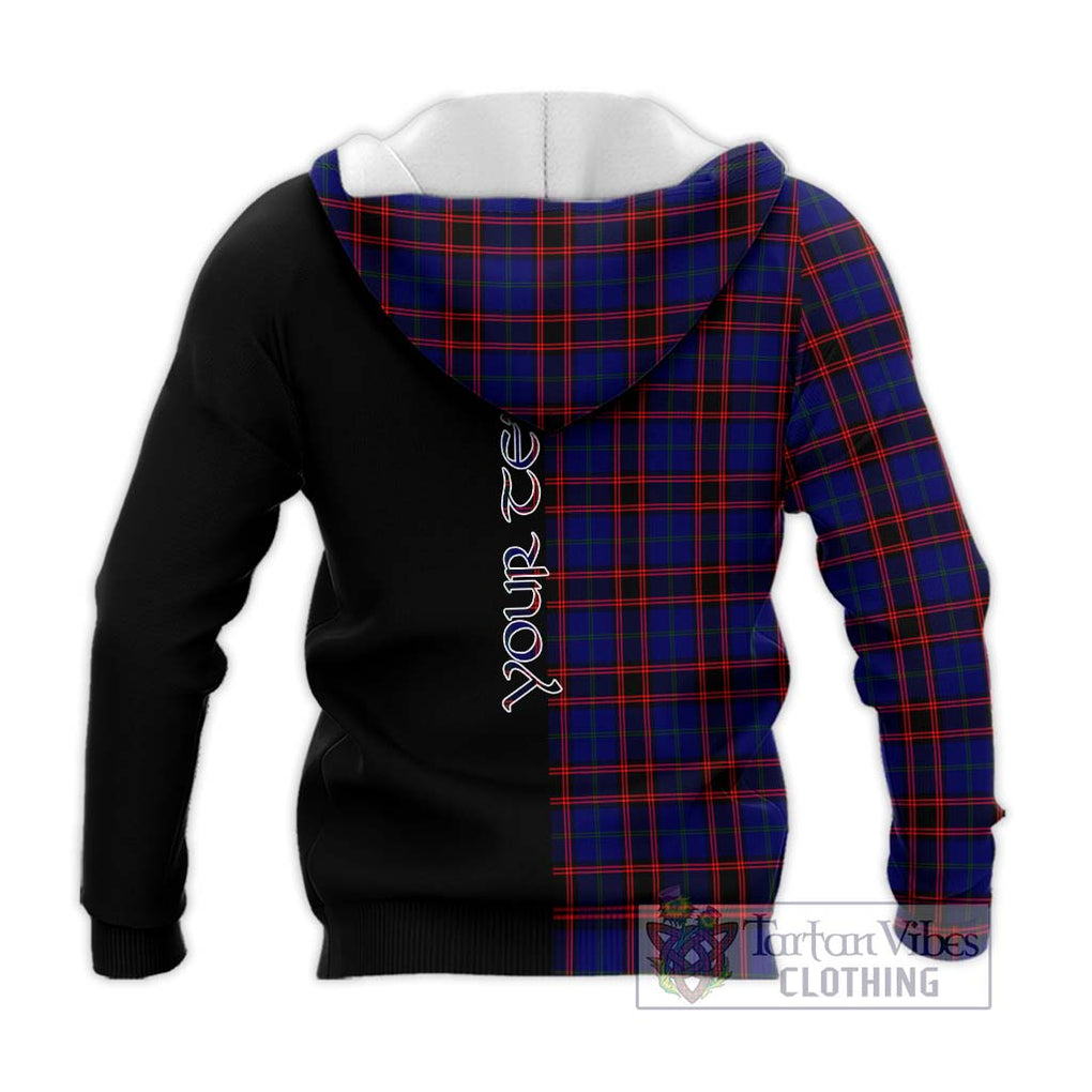 Home Modern Tartan Knitted Hoodie with Family Crest and Half Of Me Style - Tartanvibesclothing Shop