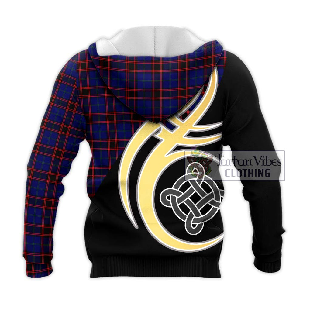 Home Modern Tartan Knitted Hoodie with Family Crest and Celtic Symbol Style - Tartan Vibes Clothing