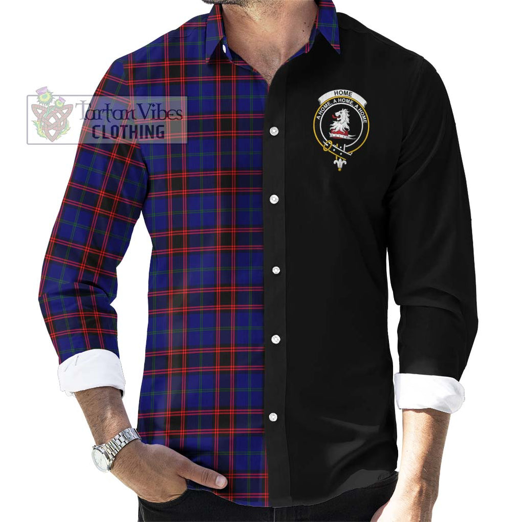 Home Modern Tartan Long Sleeve Button Shirt with Family Crest and Half Of Me Style - Tartanvibesclothing Shop