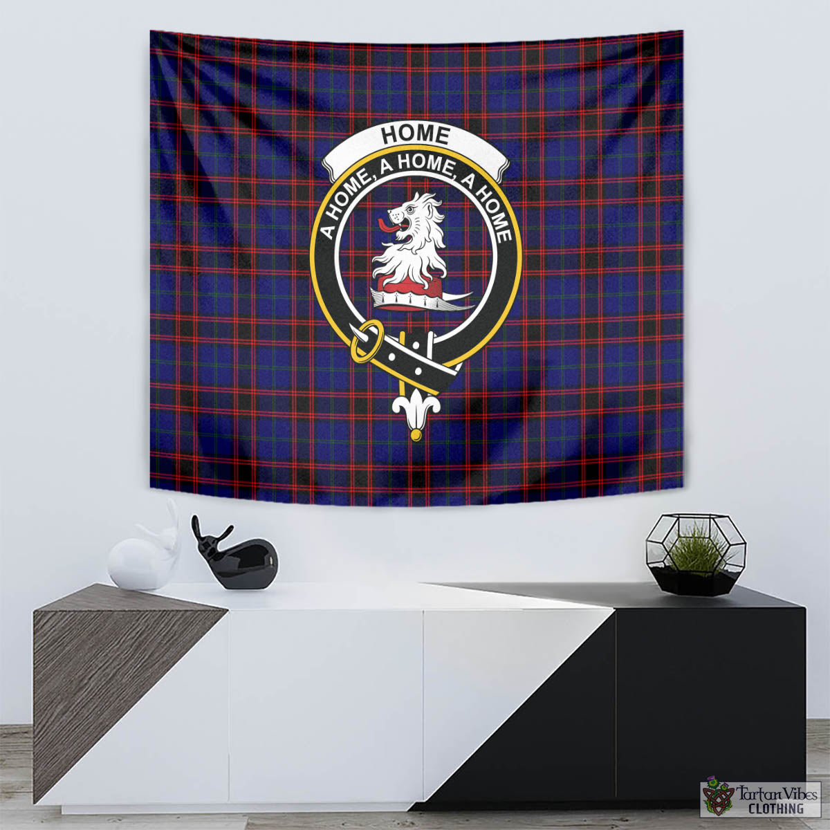 Tartan Vibes Clothing Home Modern Tartan Tapestry Wall Hanging and Home Decor for Room with Family Crest