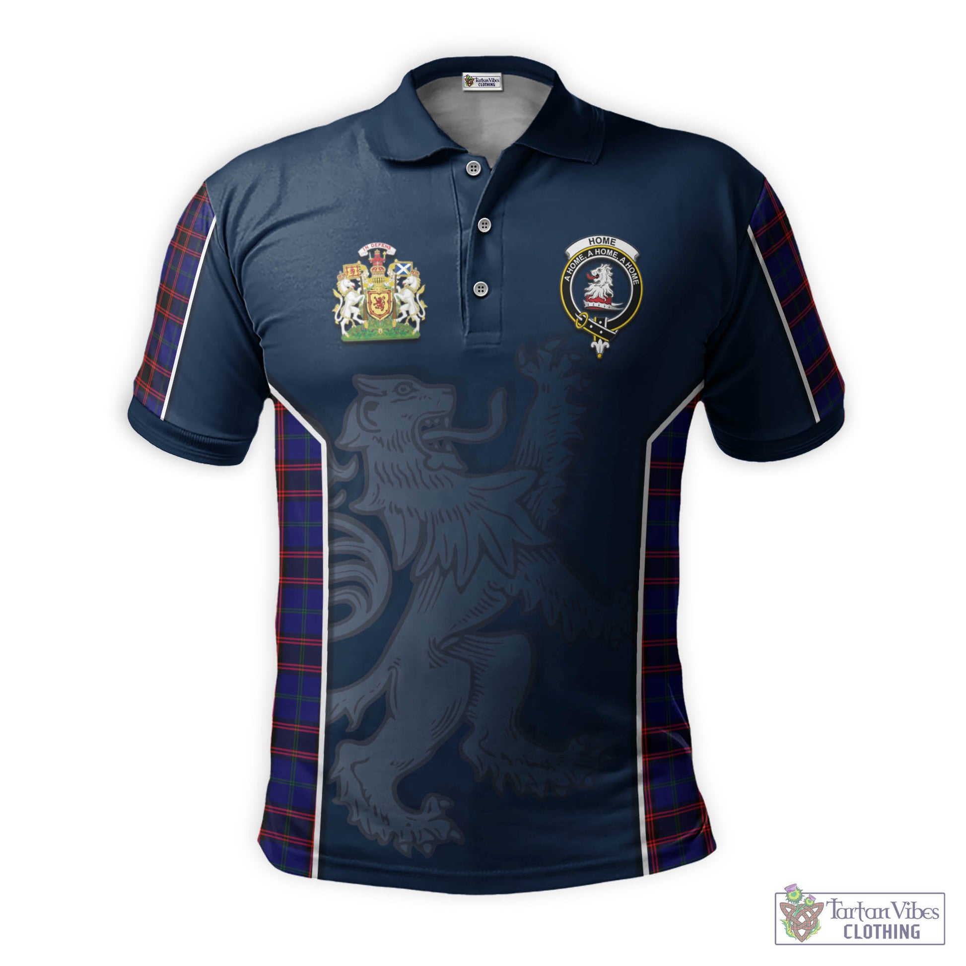 Tartan Vibes Clothing Home Modern Tartan Men's Polo Shirt with Family Crest and Lion Rampant Vibes Sport Style